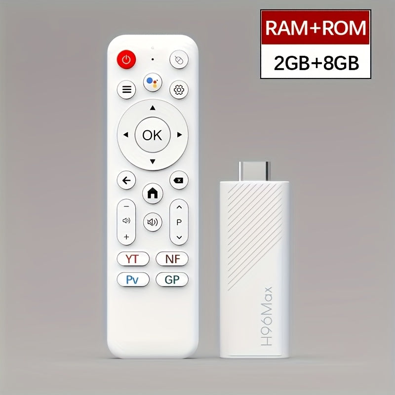 TV Stick H96 Max H313 - Reproductor Multimedia Android 14 con Google Play, Streaming 4K Ultra HD, WiFi Dual, CPU Quad-Core, Chromecast Integrado, WiFi Rápido, sin varillas - Dispositivo Compacto para Smart TV, Reemplazo de Fire TV, Consola de Juegos - Op