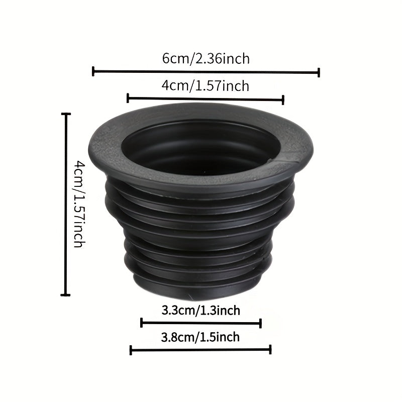 Anillo de sellado para tubería de desagüe plástico, 1 unidad - A prueba de olores, anti reflujo y antideslizante, sello para desagüe de lavadora y accesorios de baño, cubierta para desagüe de lavadora