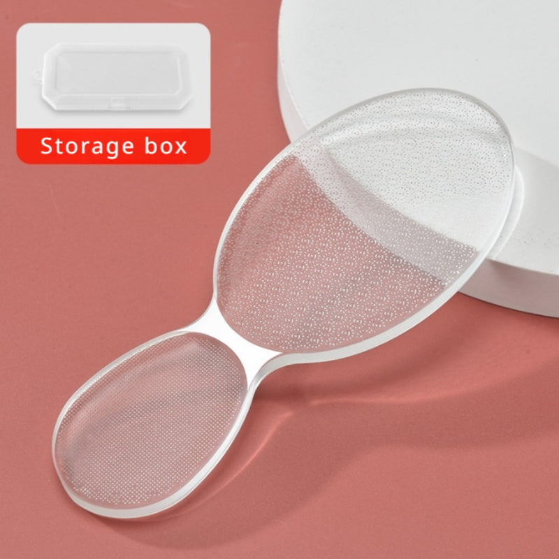 1pc de vidrio Nano de doble cara Exfoliador de pies - Herramienta de pedicura profesional, sin fragancia, manual, no requiere batería, lavable y reutilizable con caja de almacenamiento