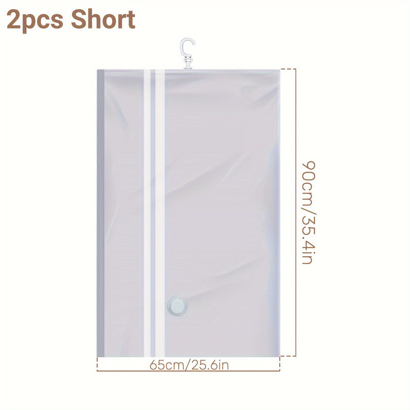 Bolsas al vacío para ropa, abrigos y chaquetas, ahorradoras de espacio, 2/4/6 paquetes con bomba manual, cierre con cremallera, material plástico, forma rectangular, no requiere electricidad