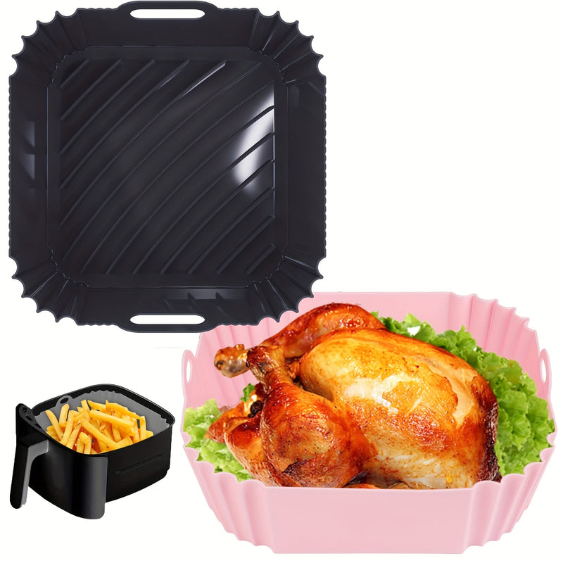 Olla de silicona para freidora de aire reutilizable Nuevo diseño de grado alimenticio Reemplazo de forro de silicona para freidora de aire con guantes y accesorios de cesta