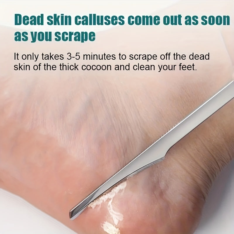 1pc Cuchillo de Acero Inoxidable para Pies - Removedor de Piel Muerta, Afeitadora de Uñas de los Dedos, Raspador de Callos para Pedicura y Cuidado de Pies, Suministros de Pedicura