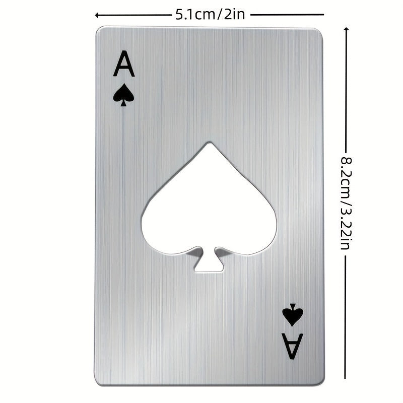 1pc Abrebotellas de Cartas de Póker Creativo, Construcción Metálica, Ideal para Bar, Restaurante, Hotel, Uso Doméstico - Regalo Versátil para Halloween, Navidad, Pascua, Hanukkah, Acción de Gracias, Exquisito, La Mejor Elección