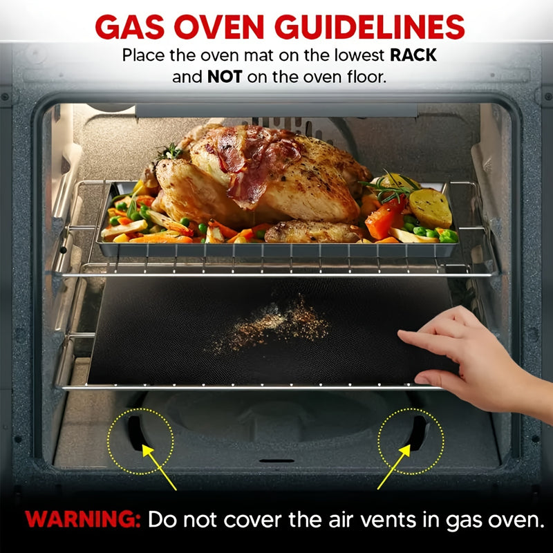 1/2pcs Revestimientos Antiadherentes para Horno Eléctrico para Fondo de Horno Grueso y Resistente para Alfombrilla de Horno para Fondo de Horno para Parrilla Eléctrica y de Gas Accesorios para BBQ Recuerdos de Fiesta Esencial para Vacaciones de Haya