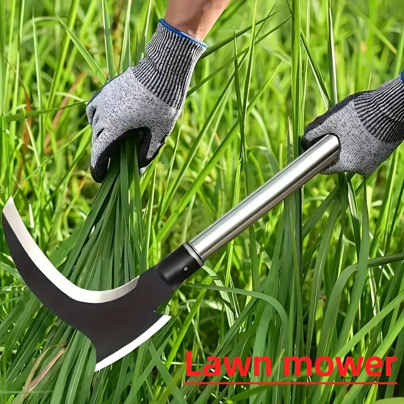 Guadaña de Doble Corte Resistente - Construcción Metálica Reforzada con Hoja Afilada para Cortar Árboles, Leñar, Jardinería y Cosecha - Herramienta Profesional para Trabajos en el Hogar y Exteriores, Diseño Ergonómico, Durabilidad Maximizada, Ideal para