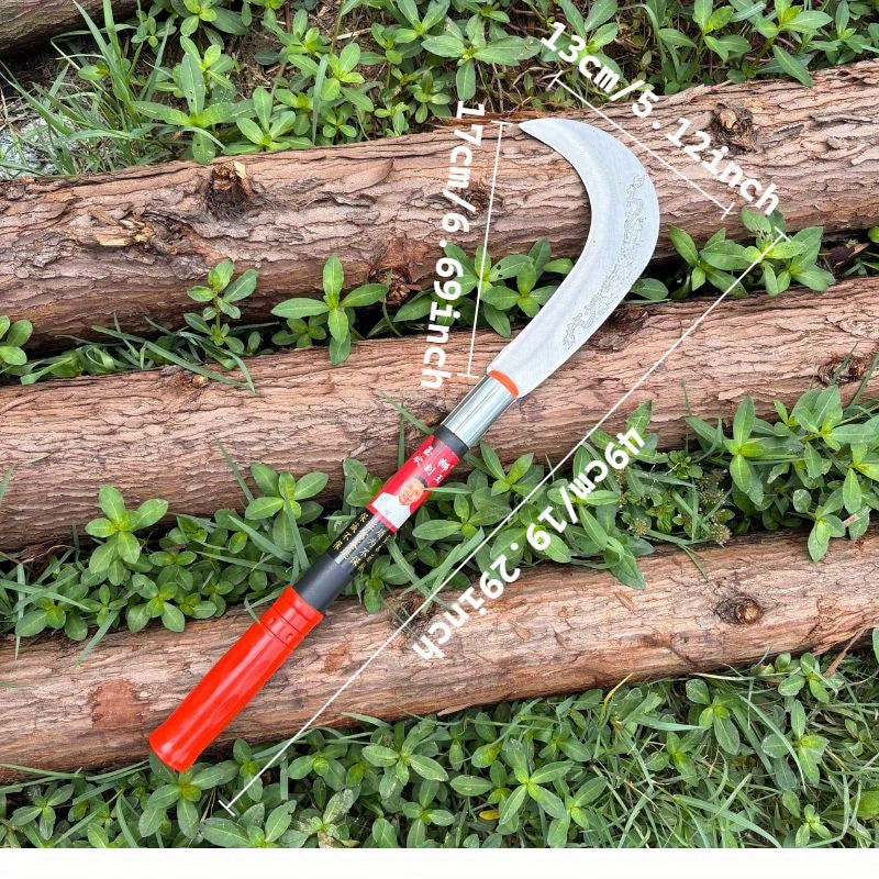 Cuchilla de hierro de manganeso con acabado brillante - Tijeras de poda de doble uso con detalles rojos para el mantenimiento de césped, jardín y bosque - Herramienta agrícola y de jardinería duradera, tijeras de poda de jardín, mango ergonómico, cuchill