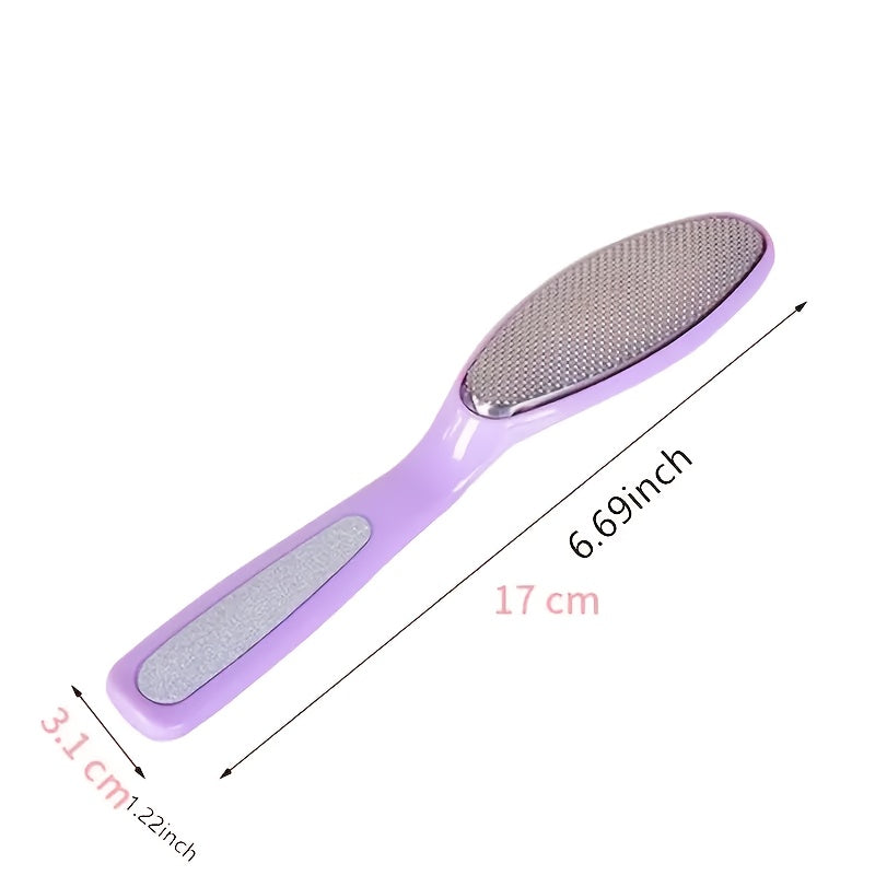 Artefacto de frotación de pies doble cara para eliminar piel muerta, pedicura Light Beige, tabla y herramientas de pulido, piedra pómez para cuidado de los pies