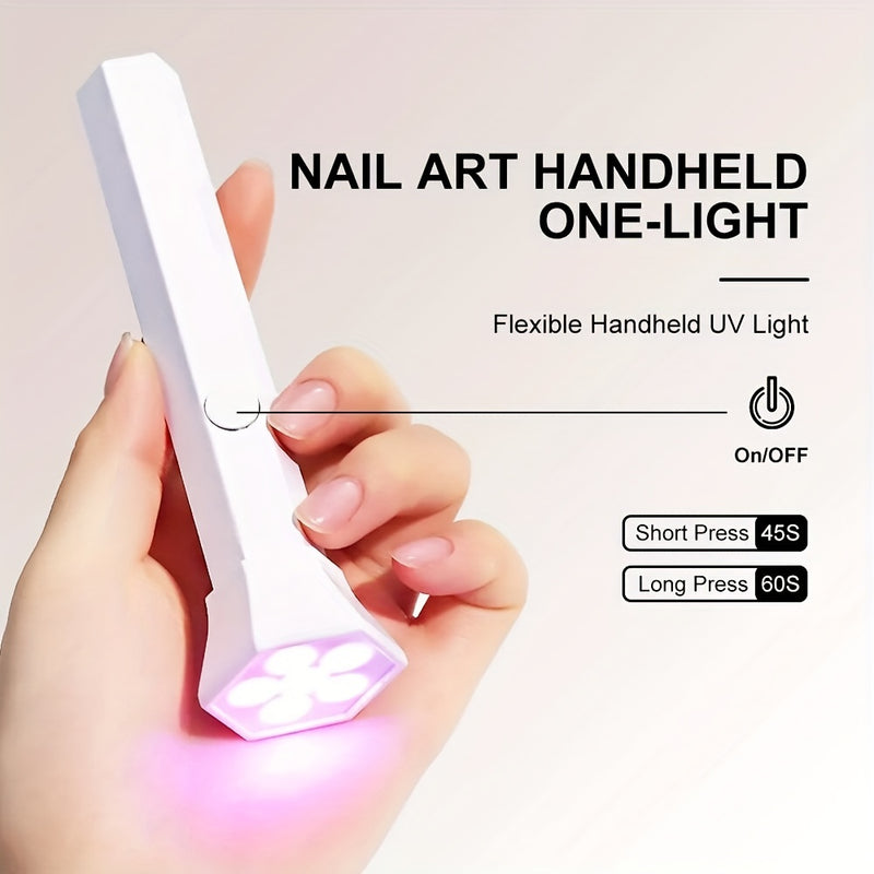 Linterna Relajante de Manicura Portátil con 6 Bombillas LED, Lámpara para Curar Esmalte en Casa