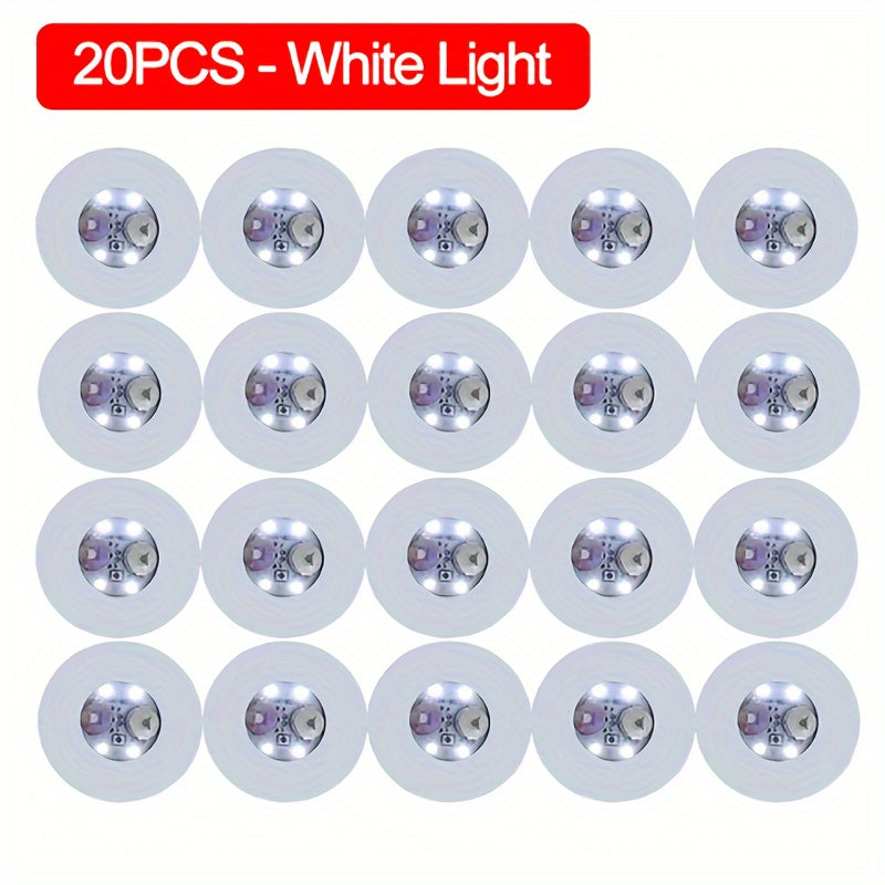 20 piezas de posavasos LED, luces adhesivas LED, luces para botellas de vino y licor, luces para copas, destelladores para botellas de champaña, fiestas y bares