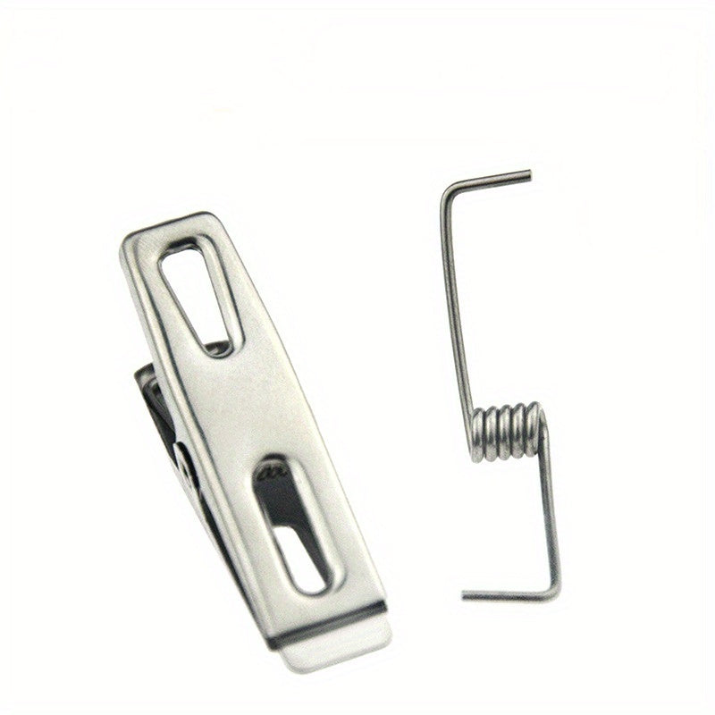 20 Piezas, Pinzas De Acero Inoxidable Para La Ropa, Pinzas Para Ropa Resistentes, Juego, Pinzas De Metal, Pinzas Para Colgar Calcetines, Ropa, Fotos, Sellos Para Alimentos, Pinzas Para Ropa De Exterior Para Evitar Que Su Ropa Se Vuele
