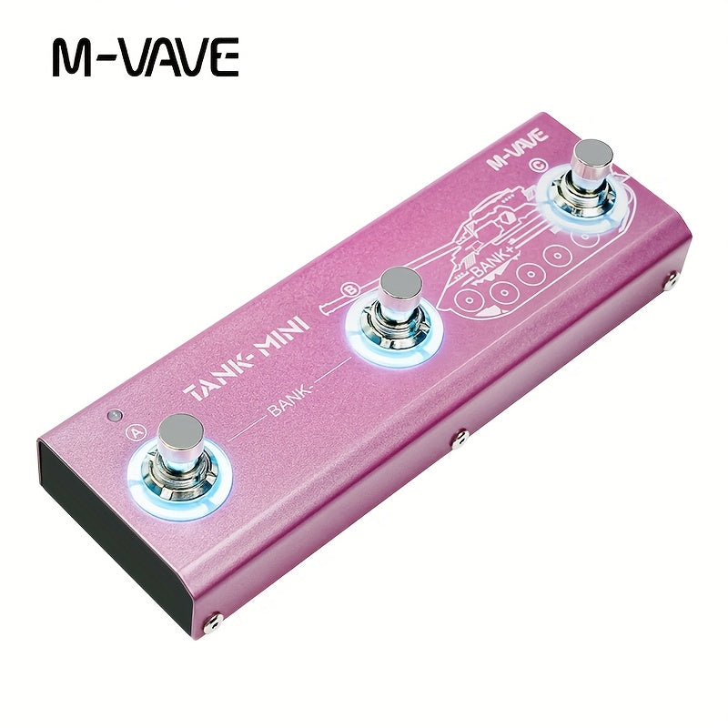 Pedal M-VAVE Tank Mini Multiefecto para Guitarra/Bajo con Soporte IR y OTG, Grabación Integrada, Cabina, Amp, Modulación, Retardo y Reverb
