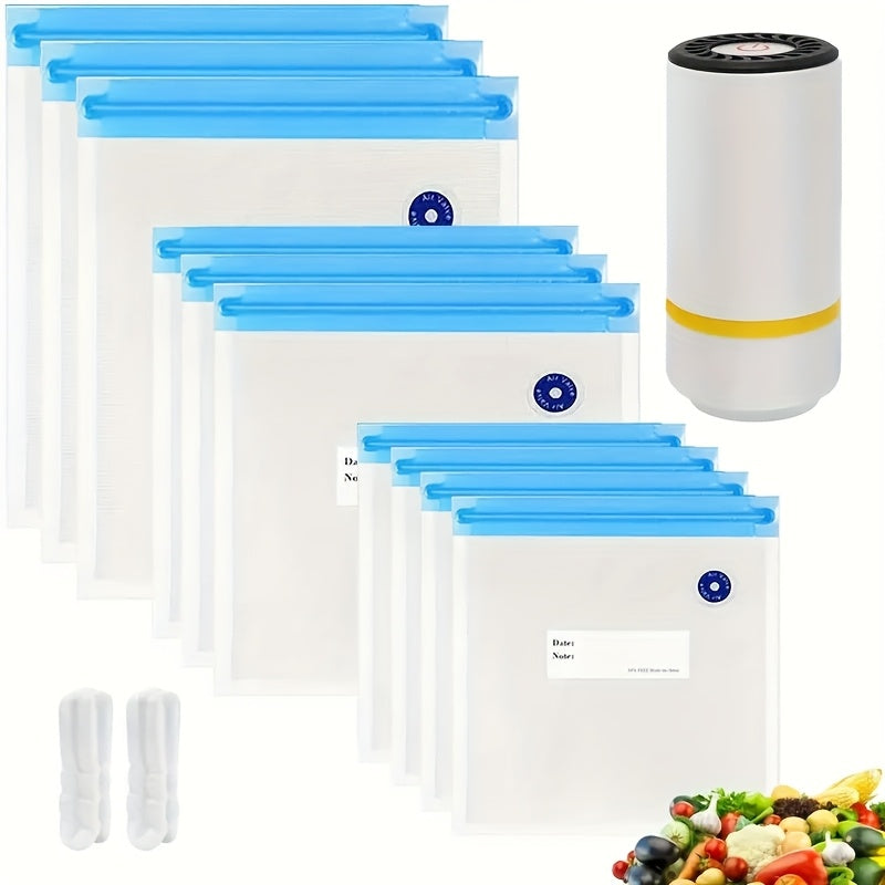 1 Sellador de vacío eléctrico portátil y 3 de bolsas de vacío para alimentos, mejor regalo para la familia en Halloween, Acción de Gracias, Navidad