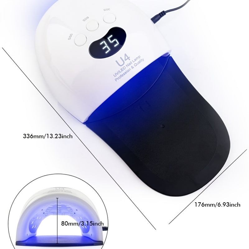 Lámpara de gel de uñas adecuada para esmalte de gel, secador de uñas de baja presión, luz LED de uñas rápida, portátil, sin olor, regalo para el hogar, manicura y pedicura para mujeres.