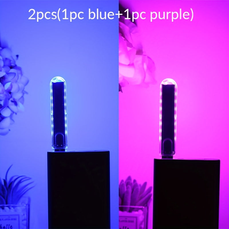 Luz Nocturna USB de 8LED - Lámpara de Lectura Portátil y Resistente al Óxido para Dormitorio y Viaje