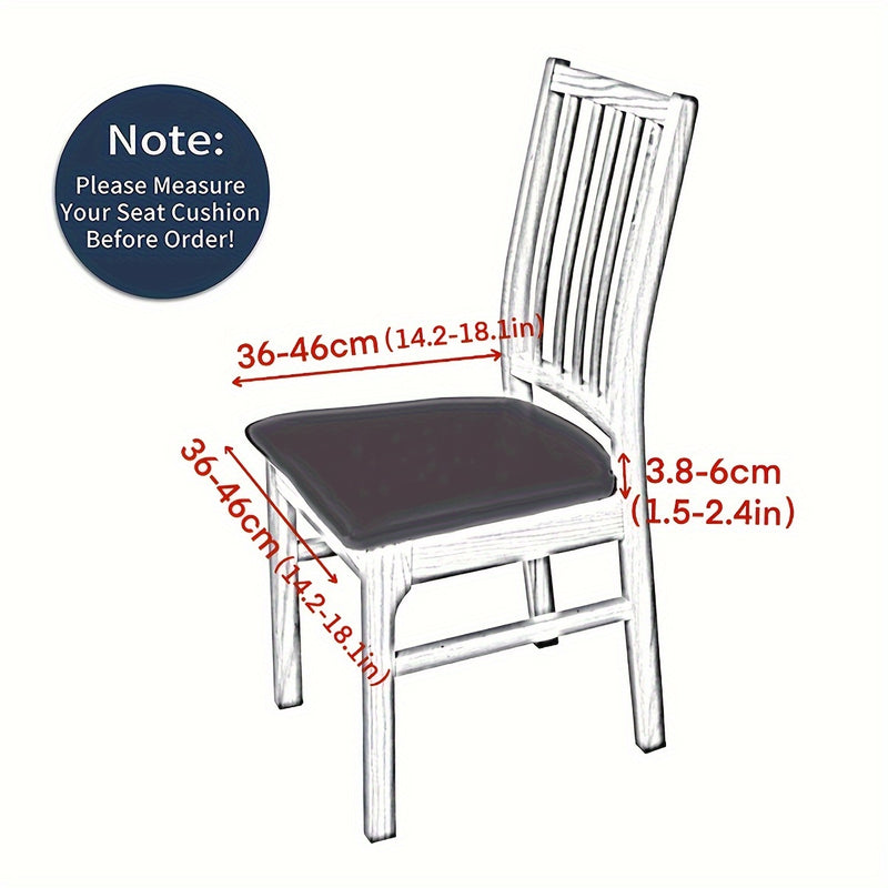 Juego de 1, 4 o 6 fundas elásticas para cojines de silla, ideales para salas, taburetes y decoración del hogar