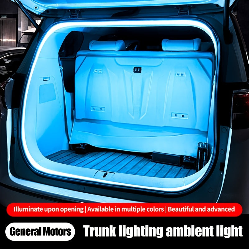 Luz LED automática con sensor para maletero, decoración interior de autos modelo escaneo ambiental