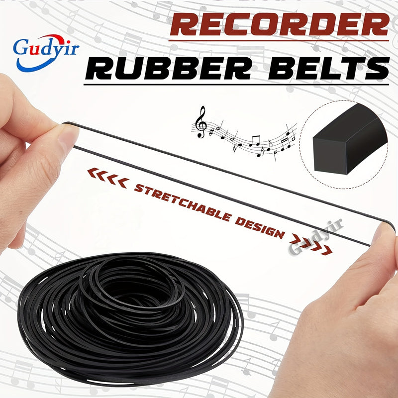 Correas de Goma para Grabadora, Correa Cuadrada de Goma para Reparación y Mantenimiento de Grabadoras de Casete 40-135mm (30pcs/50pcs)