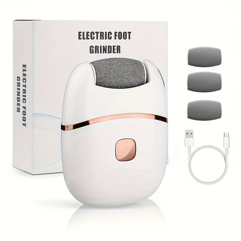1pc Removedor de Pies Eléctrico, 5 Cabezales Intercambiables, Carga USB, Adecuado para Adultos, Herramienta de Pedicura para el Hogar y Viaje y Regalo Perfecto