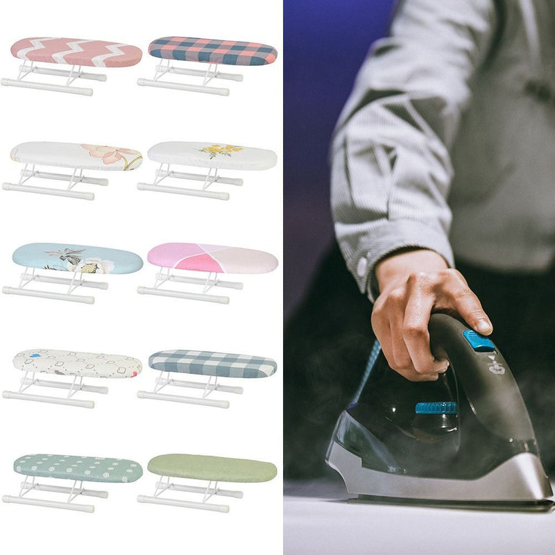 1 pieza de tabla de planchar ligera - Portátil, plegable, resistente al calor, cubierta de escritorio que ahorra espacio para planchar ropa, estilos de cuadros y flores, ideal para uso en casa y viajes, accesorio de planchado para viajes | Tabla de planc