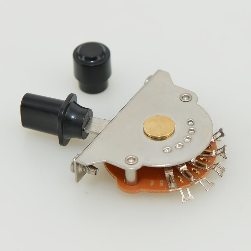 Interruptor de Guitarra Eléctrica Premium de 1 Pieza - Palanca Metálica de 5 Vías, Acabado en Bronce Antiguo, con Tornillos, Compatible con Interruptores de 12 y 24 Pines - Accesorio Esencial para Guitarristas
