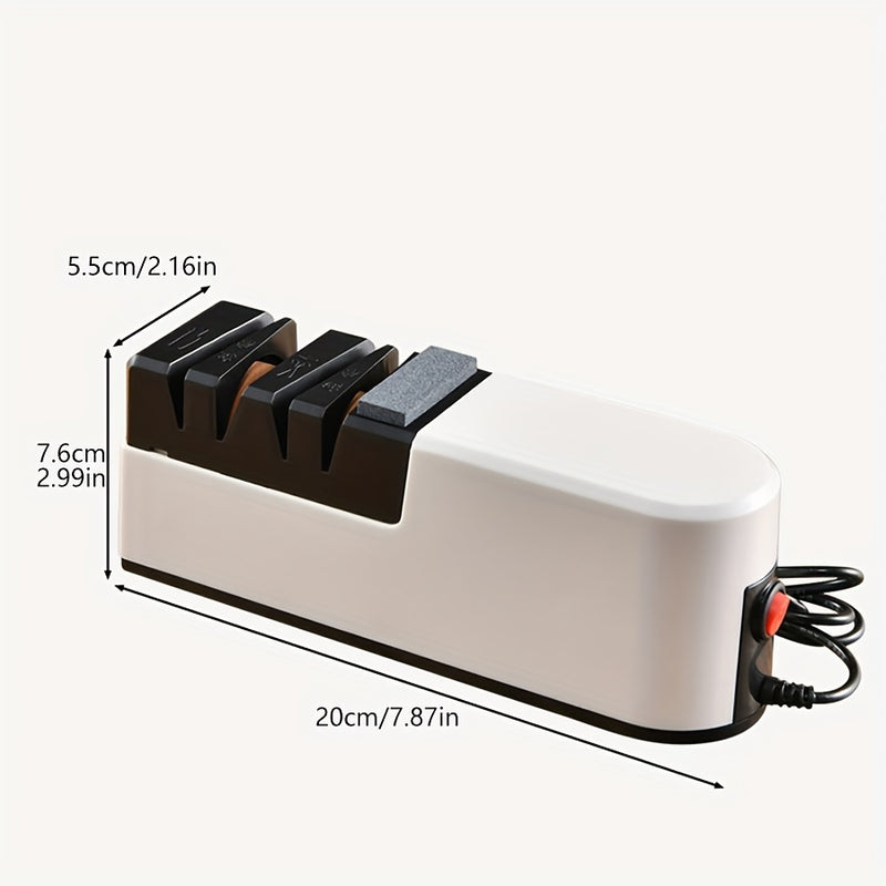 Afilador de Cuchillos Eléctrico Portátil - Alimentado por USB, Afilado Rápido para Cuchillos de Cocina y Tijeras, Material PC Duradero