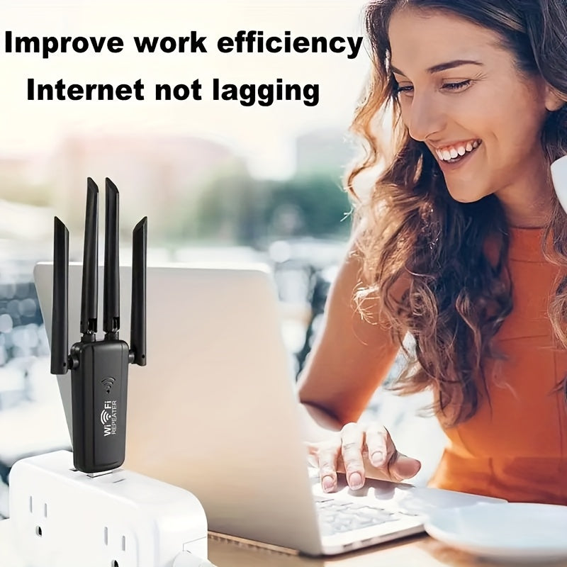 1 pieza de repetidor de WiFi USB, amplificador de señal de Internet de alta velocidad de 300 Mbps, mejorador de red portátil, material de PVC, alimentado por USB, no requiere batería, adecuado para redes domésticas.