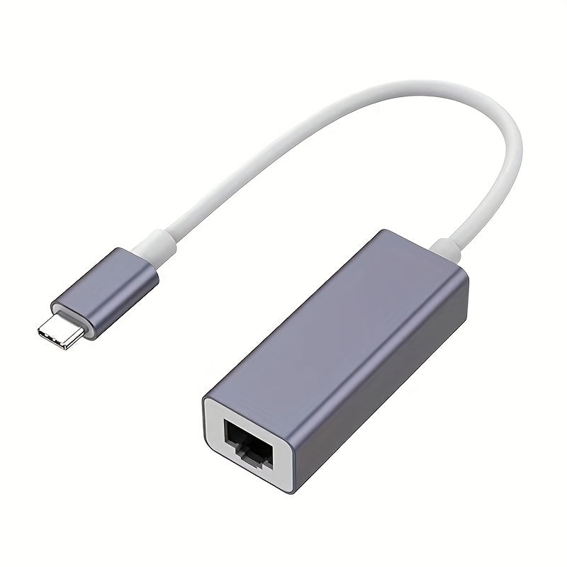 Adaptador de red USB C Lan de 1000Mbps Tipo-C a Ethernet RJ45 Compatible con OS WIN RJ45 a USB C, Adaptador de red Ethernet LAN de 100Mbps Tipo-C para MacBook Pro/Air, IPad Pro, Dell XPS, Surface Laptop, Mac para OS WIN