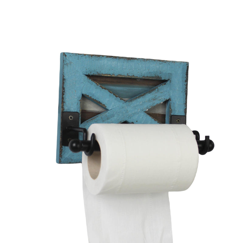 Soporte rústico de madera para papel higiénico de baño, 1 pieza, accesorio de baño, decoración para baño