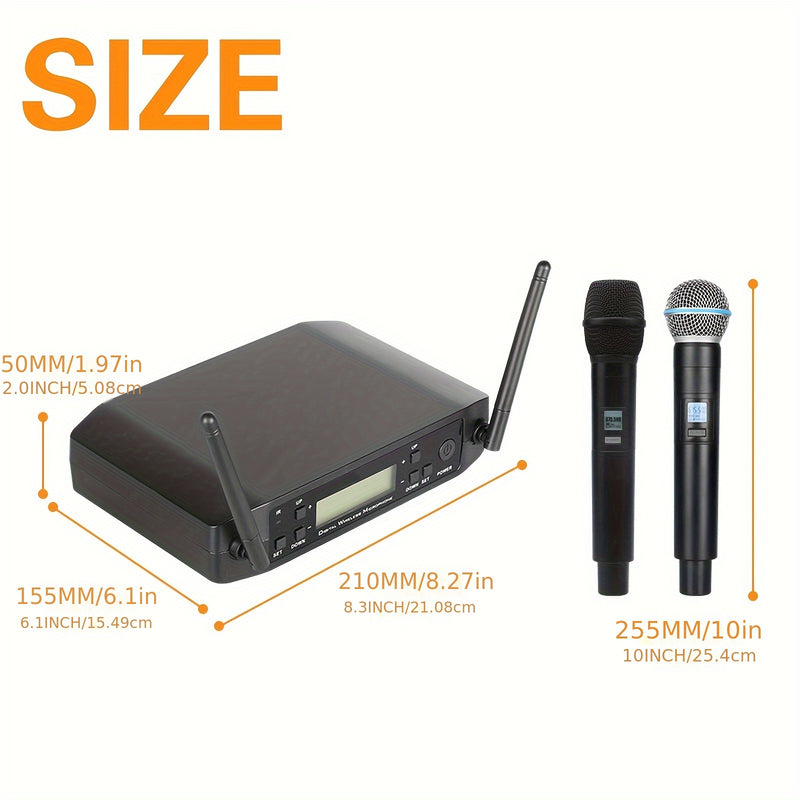 1pc XGeS GXD4 Sistema de micrófono inalámbrico portátil UHF, 200 canales, sonido claro, larga vida de batería, alimentación USB, control de volumen, conector XLR, para actuaciones en vivo, grabaciones de bandas, reuniones de estudio, karaoke, transmisión