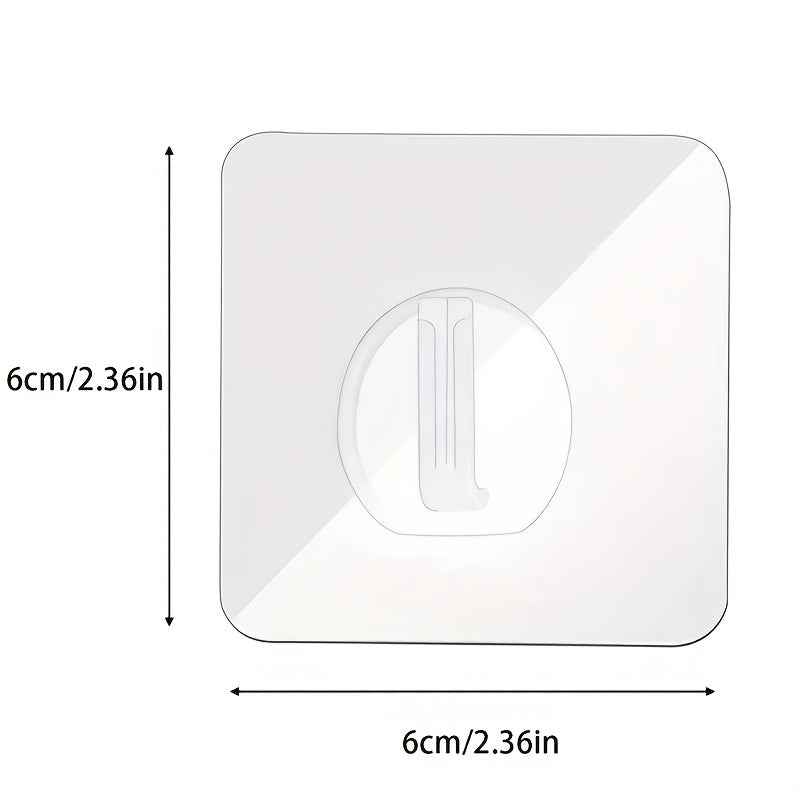 10, 15 o 30 ganchos transparentes autoadhesivos para colgar ropa, resistentes, para puerta o pared, cocina o baño