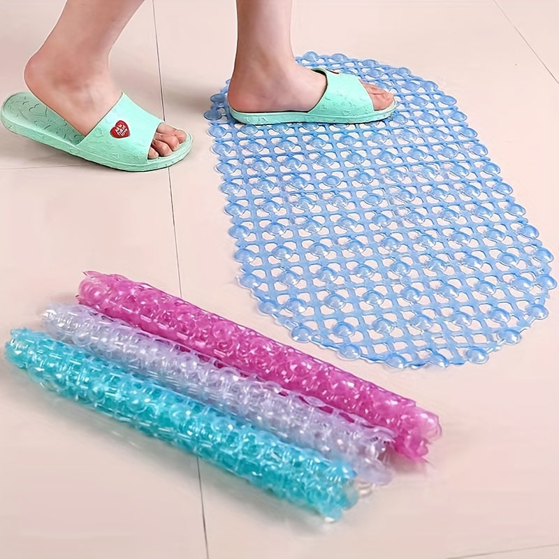 1 pieza - Alfombra de baño para ducha, alfombrilla para bañera y cuarto de baño, tapete antideslizante con ventosas, felpudo de PVC