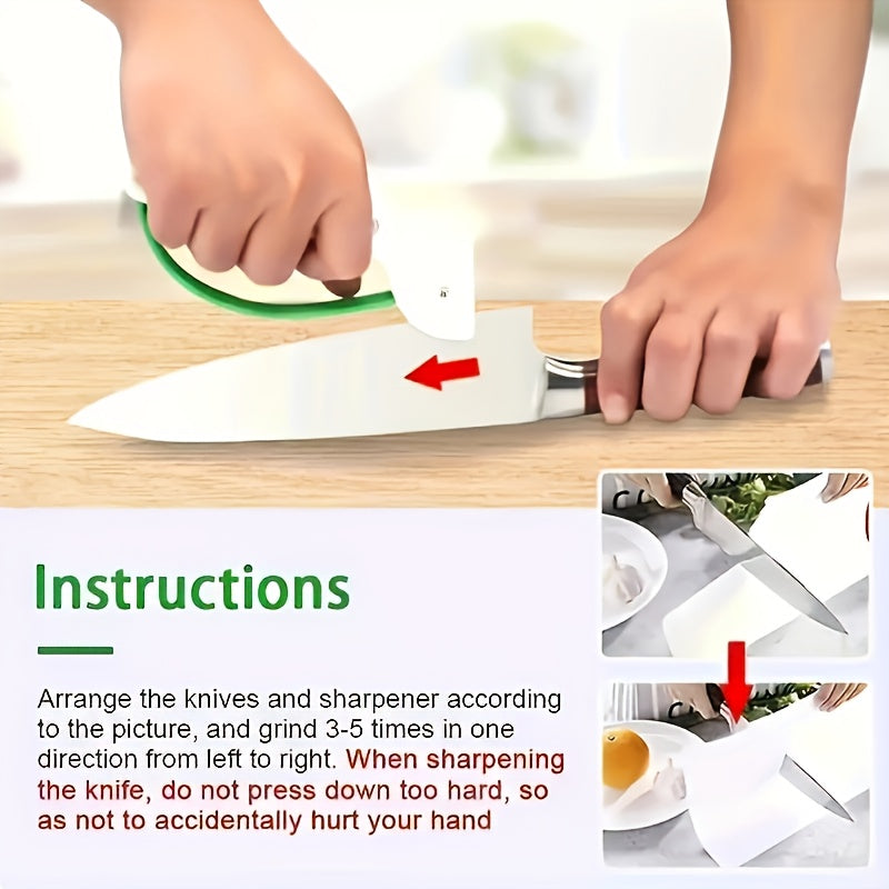 1 pieza de afilador de cuchillos de acero tungsteno de PVC - Herramienta de afilado manual para cuchillos de bolsillo, cuchillas dentadas, hachas y sables - Restaura y reparo cuchillos de cocina, kit de afilado de cuchillos, afilador de cuchillos de bols