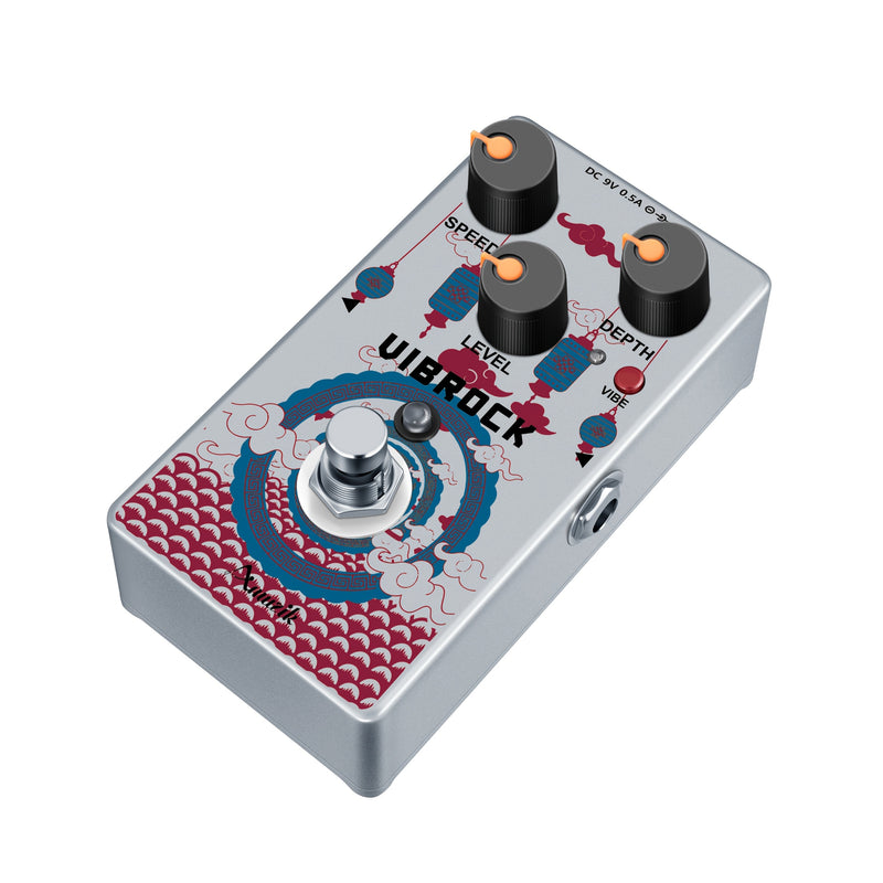 Pedal de guitarra de modulación psicodélica rock, coro-tremolo, monobloque, pedal de efectos múltiples con coro/tremolo, pedal de modulación psicodélica rock para guitarra eléctrica, bypass verdadero