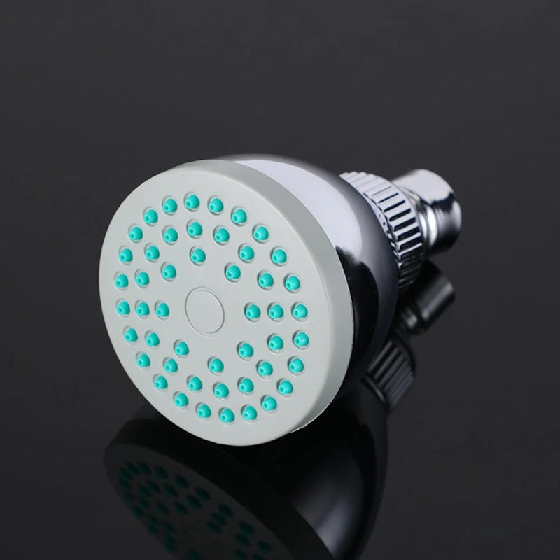 1pc Cabezal de ducha clásico de mano, plástico ABS, rociador redondo ahorrador de agua, ajuste universal para baño SPA, sauna, hotel, no requiere electricidad, montaje mini-extensión
