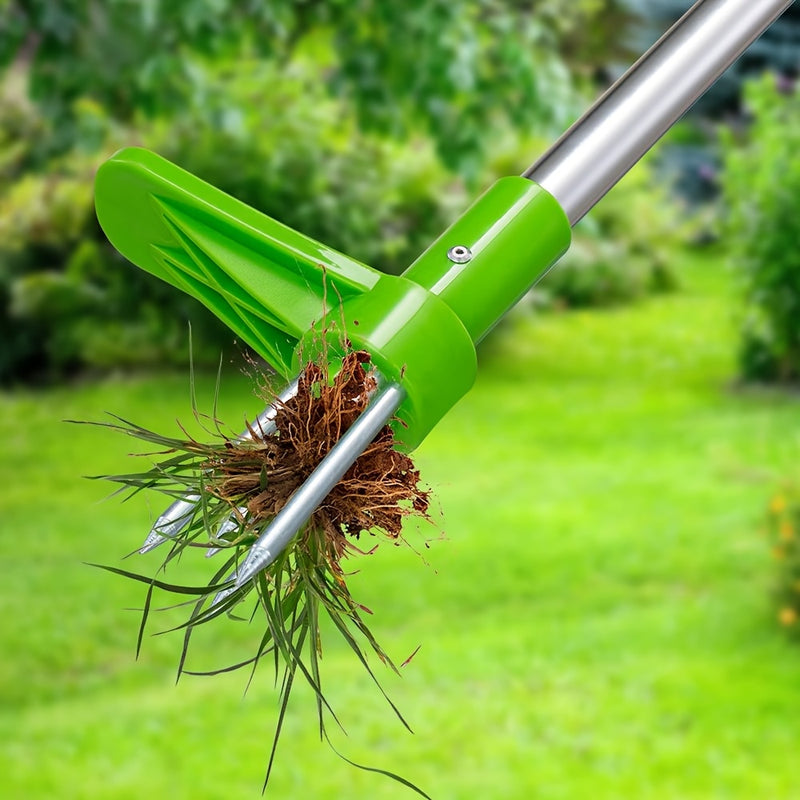Extracción de Malas Hierbas de Aluminio DZT, Herramienta Manual para Deshierbar, Deshierbador de Jardín de Metal, Instrumento de Excavación de Verduras Conveniente, Herramienta de Jardinería Manual, No Necesita Electricidad ni Batería, Herramienta de Jar