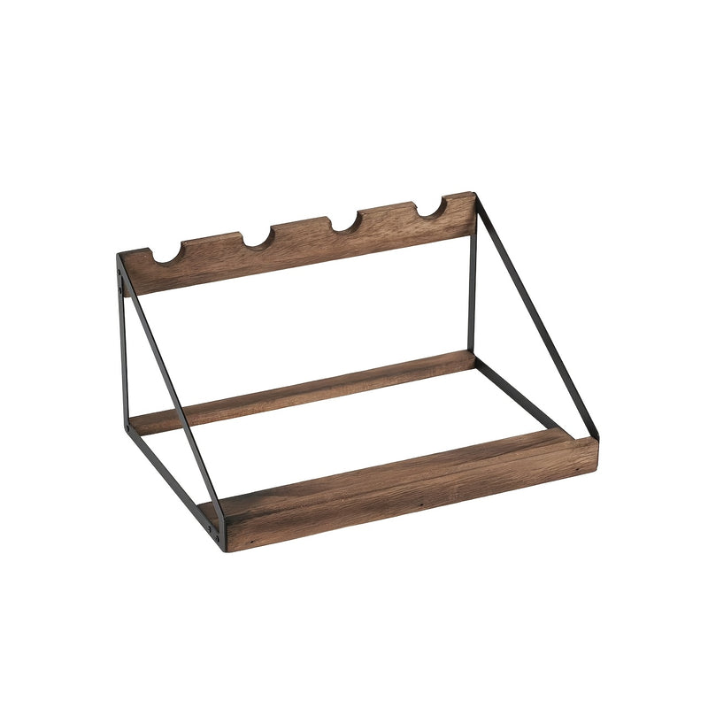 Nuevo Estante de Vino Trapecio para Vino Tinto, Colgante en Ángulo con 4 Botellas de Vino, Soporte de Exhibición de Madera para Uso Doméstico, Suministros de Cocina Retro y Simples para el Hogar, Regalo Portavinos