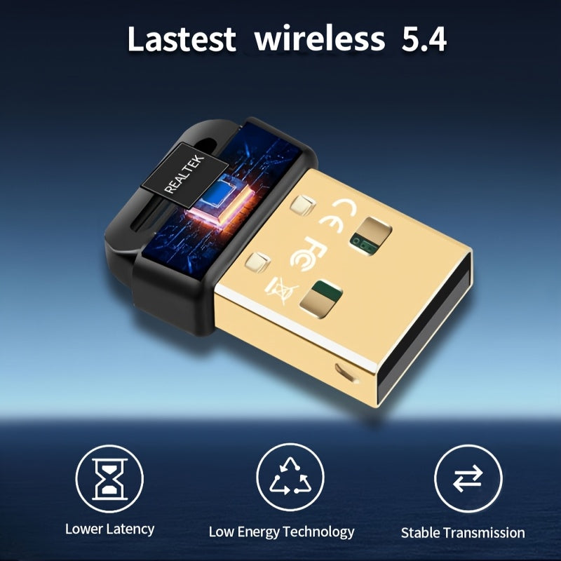 Adaptador inalámbrico 5.4BT, enchufa y juega, computadora de escritorio USB, portátil, auriculares externos inalámbricos, receptor de sonido