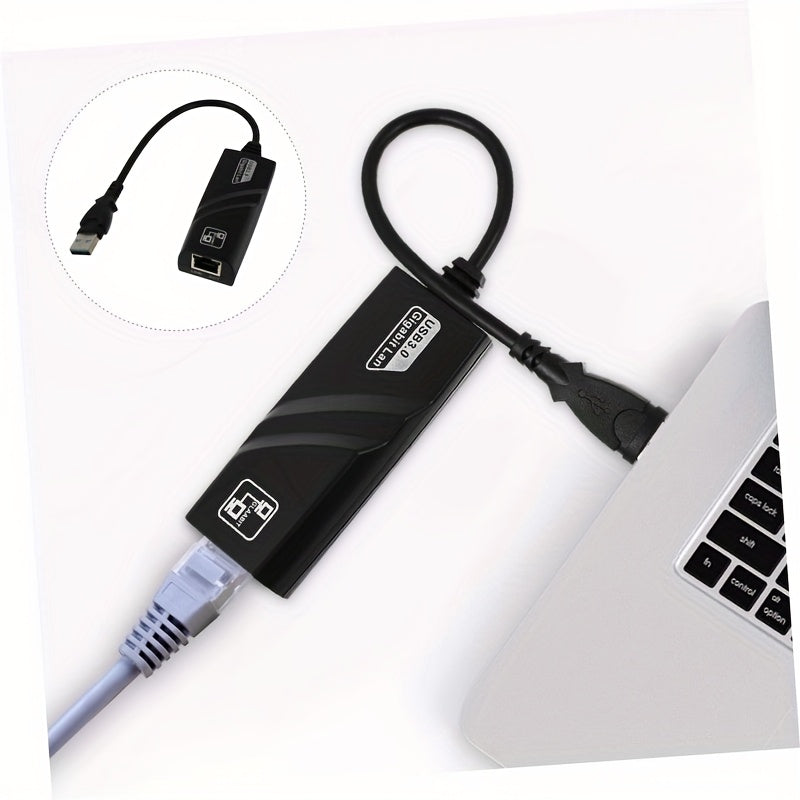 Adaptador de red Ethernet Gigabit USB 3.0 con conector RJ45 femenino, convertidor de cableado para Macbook Air, interfaz de red USB-C a RJ45, velocidad de transferencia de datos de 100 MB/s, compatible con SmartThings, método de control de aplicaciones,