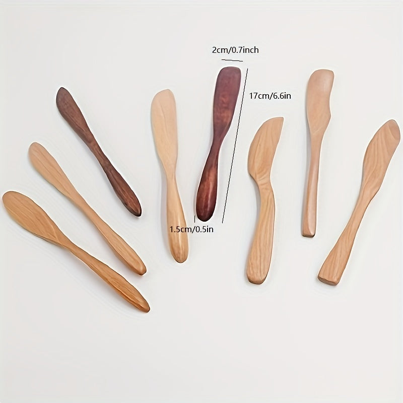 1 Unidad, Cuchillo De Mermelada, Esparcidores De Mantequilla De Madera, Para Cremas, Mantequilla De Cacahuates Y Queso, Espátula De Condimento De Postre, Para Desayuno, Herramienta De Cocina Para Hornear