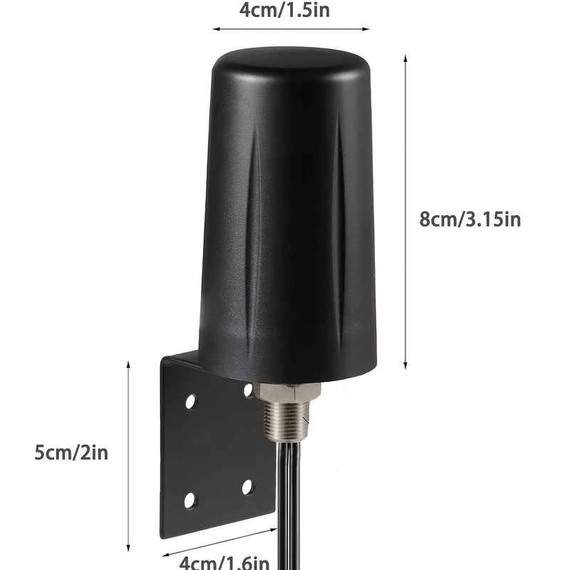 Antena MIMO 2x2 para 5G/ 4G/ LTE, para uso al aire libre, compatible con Verizon, AT&T, T-Mobile y Sprint. Ideal para ruteadores 4G LTE, puertas de enlace, módems celulares y cámaras de senderismo. Incluye cable coaxial de 10 pies, montaje en pared y con