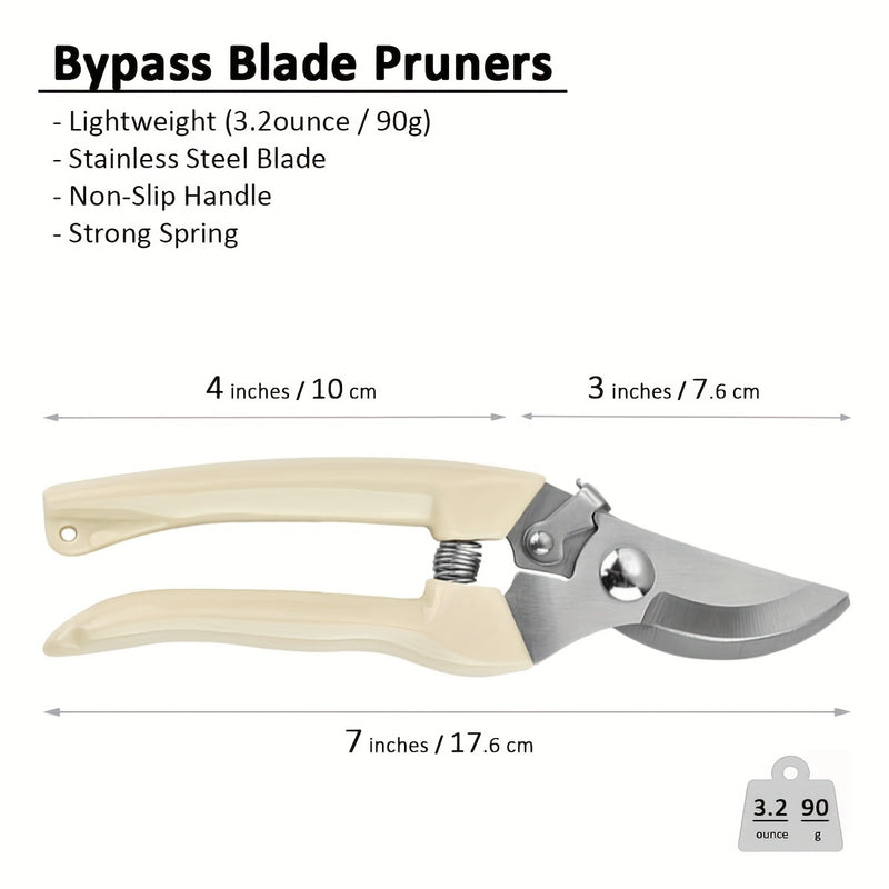 1pc/2piezas Juego de Tijeras de Podar para Jardín de Mayores Cuchillas Afiladas para Cortar Flores, Recortar Plantas, Bonsai y Recoger Frutas