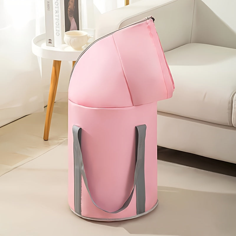 Baño de pies plegable y portátil con mango ergonómico y almohadilla extraíble - Sin formaldehído, material de PVC no tóxico para el hogar, dormitorio, viajes y camping - No requiere electricidad, spa de pies portátil para relajación y autocuidado, herram
