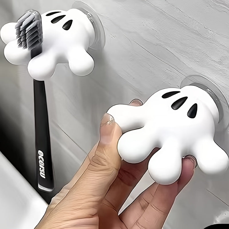 1 unidad/2 unidades de gancho para baño con personaje animado, soporte multifuncional para cepillo de dientes sin marcas y toallero con ventosa, decoración y accesorios para baño, collar para toalla, se puede colgar en la pared