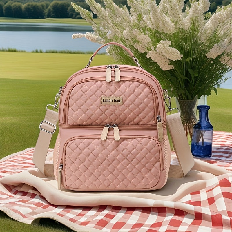 New Bolsa Térmica para Almuerzo, Gran Capacidad y Estilo Multifuncional, Ideal para Uso Exterior, Viajes Diarios y Largos Recorridos, No Contacto con Alimentos