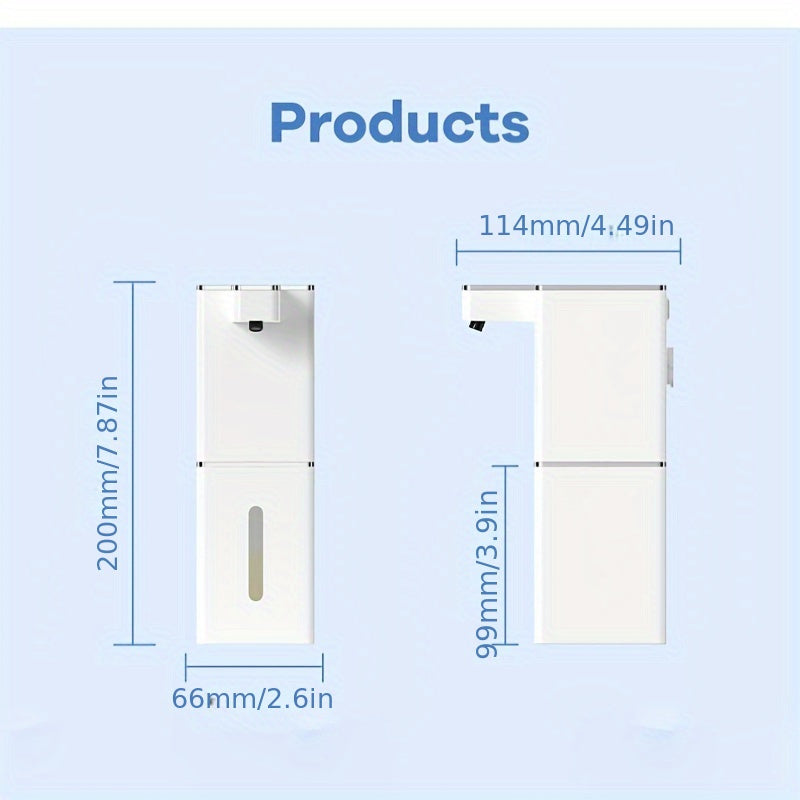 Dispensador automático de jabón líquido recargable sin contacto, 380 ml, para baño y cocina
