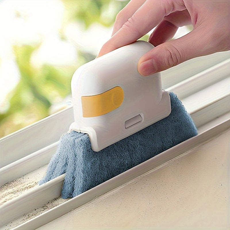 1pc Cepillo ranura 2 en 1 extraíble Cepillo ranura para ventana Cepillo ranura para alféizar Cepillo multifuncional para limpieza de ranuras de ventanas para el hogar
