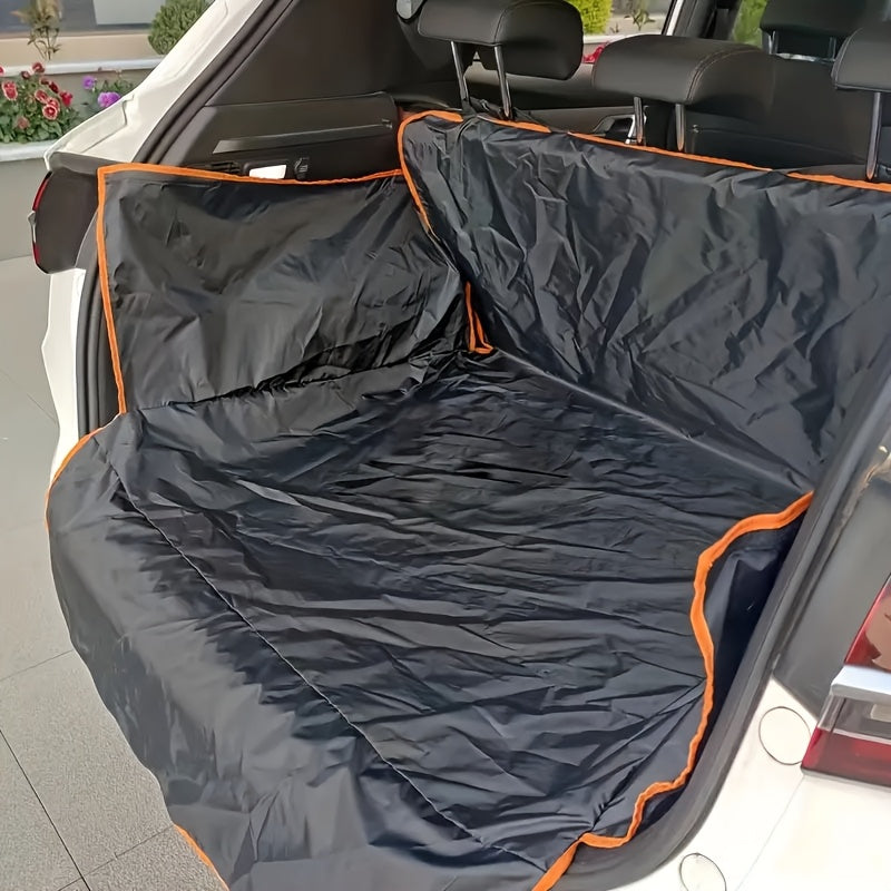 Tapete de maletero para coche de mascotas de alta resistencia antideslizante - Protector de carga trasera de camión de SUV duradero, tapete negro fácil de limpiar resistente al desgaste con diseño antideslizante para almacenamiento seguro, tapete de male