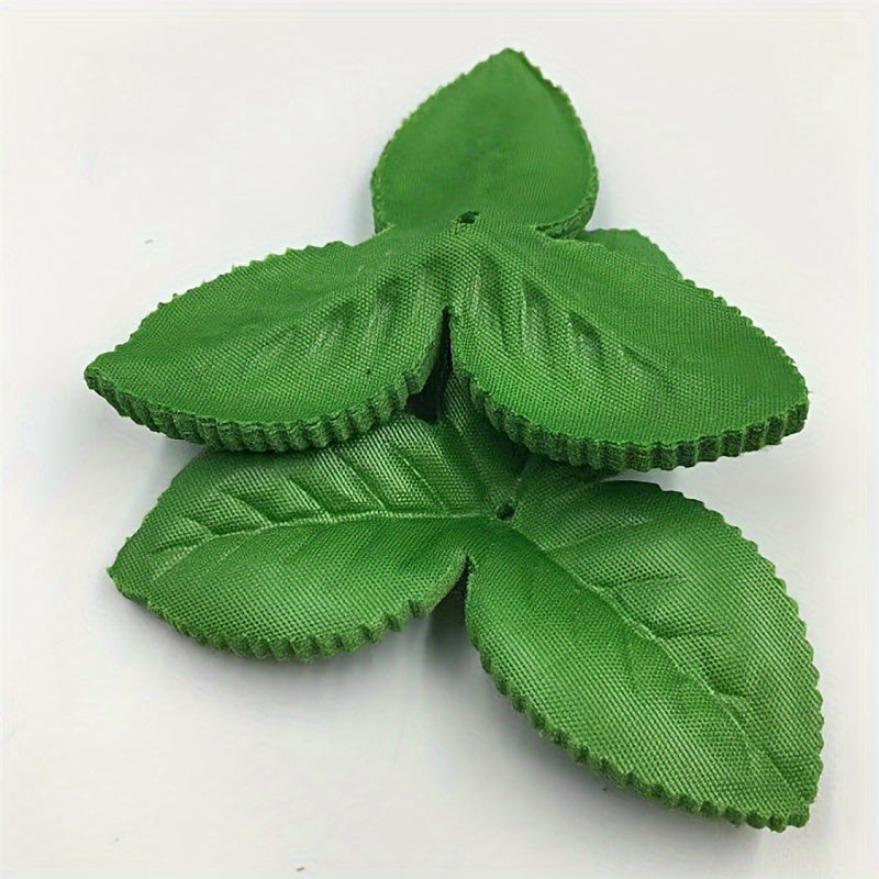 100 Piezas de Hojas Triangulares Artificiales para Rosas, Ideales para Decoración de Bodas y Hogar - Hojas Simuladas para Arreglos Florales y Escenarios, Perfectas para Navidad y Acción de Gracias
