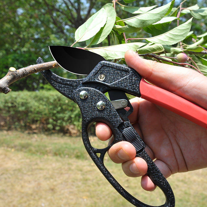 Las Tijeras de Poda Manuales Profesionales con 3 Mangos - Cortaúñas Ergonómicos para Jardín con Cuchillas de Acero al Carbono, Diseño Multifunción para Podar Árboles, Recoger Frutas y Arreglos Florales - Herramientas de Jardinería Resistentes para el Hog