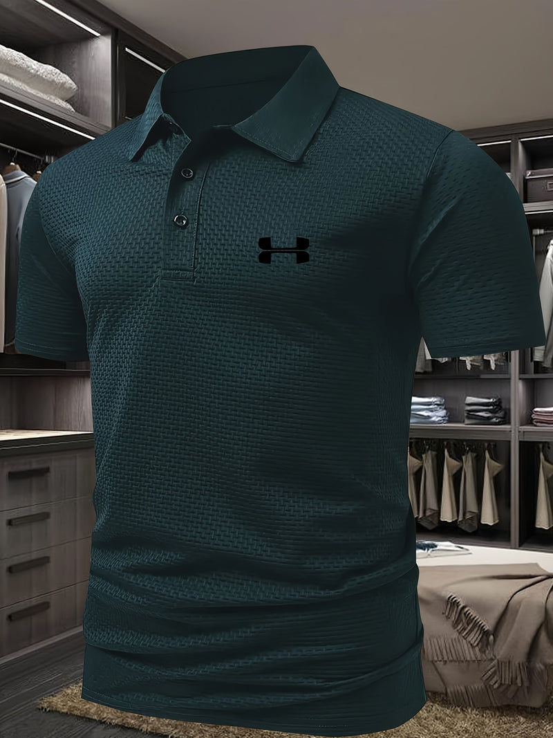 Camiseta cómoda para hombre con estampado doble C reverso, transpirable, casual